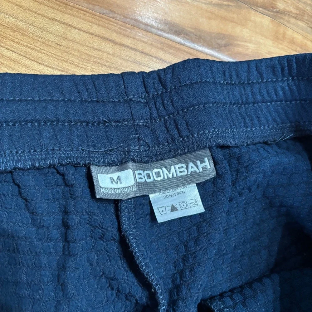 BOOMBAH Athletic Pants Track Warm‎ Up Side Stripe Navy Blue Mens Size M